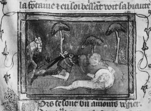 Guillaume de Lorris and Jean de Meun p.9v - 14th century