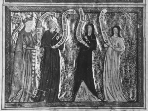 Guillaume de Lorris and Jean de Meun p.3v - 1320