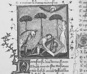 Guillaume de Lorris and Jean de Meun p.12v - 1380