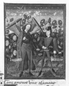Guillaume de Lorris and Jean de Meun p.16v - 1460