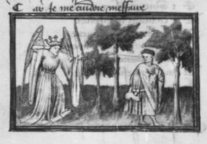 Guillaume de Lorris and Jean de Meun p.12r - 1400 (circa)