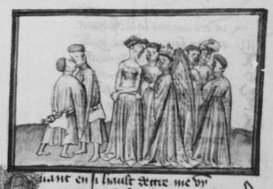 Guillaume de Lorris and Jean de Meun p.142r - 1400 (circa)