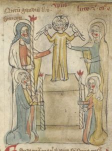 British Library - Harley MS 4996, fol. 45r - 14th century (second quarter)