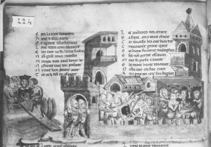 Benoît de Sainte-Maure p.224v - 14th century (second quarter)