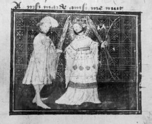 Guillaume de Lorris and Jean de Meun p.8v - 14th century (late)
