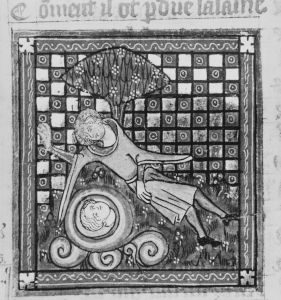 Guillaume de Lorris and Jean de Meun p.14v - 1340