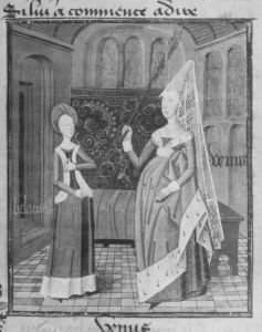 Guillaume de Lorris and Jean de Meun p.28r - 1460