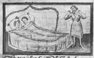 Guillaume de Lorris and Jean de Meun p.91v - 1400 (circa)