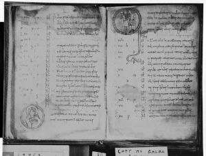 British Library - Cotton MS Galba A XVIII, fol. 7v-8r - 10th century (second quarter)
