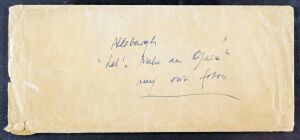 Heidi Heimann - photo envelope - 1949 - London The Warburg Institute