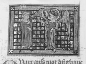 Guillaume de Lorris and Jean de Meun p.19v - 1340