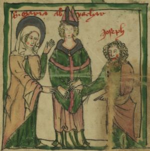 Walters Art Museum - W. 149, fol. 1v - 14th century (late)