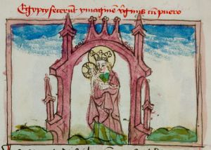 Konsistorialbibliothek (kept in the Stadtarchiv) - WD 107, fol. 25v - 15th century (middle)