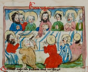 Konsistorialbibliothek (kept in the Stadtarchiv) - WD 107, fol. 89v - 15th century (middle)