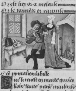 Guillaume de Lorris and Jean de Meun p.150r - 1470 (circa)