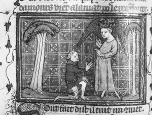 Guillaume de Lorris and Jean de Meun p.66v - 14th century