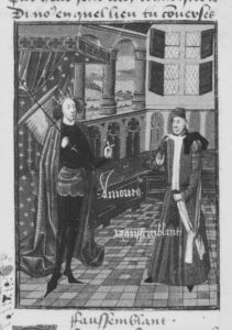 Guillaume de Lorris and Jean de Meun p.81v - 1460