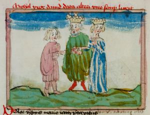 Konsistorialbibliothek (kept in the Stadtarchiv) - WD 107, fol. 74v - 15th century (middle)