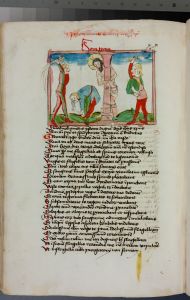 Konsistorialbibliothek (kept in the Stadtarchiv) - WD 107, fol. 91v - 15th century (middle)