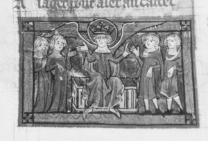 Guillaume de Lorris and Jean de Meun p.86r - 1340