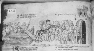 Benoît de Sainte-Maure p.220v a - 14th century (second quarter)
