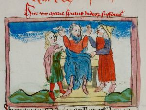 Konsistorialbibliothek (kept in the Stadtarchiv) - WD 107, fol. 41v - 15th century (middle)