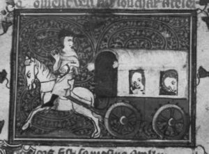Guillaume de Lorris and Jean de Meun p.112r - 1348