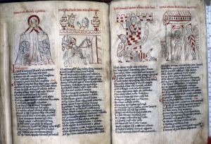 Staatsbibliothek - lat. fol. 329, fol. 36v-37r - 14th century (middle)