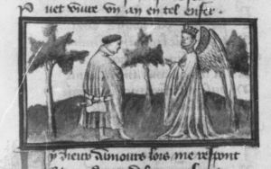 Guillaume de Lorris and Jean de Meun p.18r - 1400 (circa)