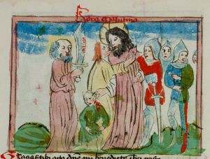 Konsistorialbibliothek (kept in the Stadtarchiv) - WD 107, fol. 90v - 15th century (middle)
