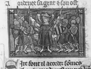 Guillaume de Lorris and Jean de Meun p.86v - 1340
