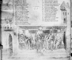 Benoît de Sainte-Maure p.220v b - 14th century (second quarter)