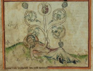 Badische Landesbibliothek - Karlsruhe 3378, fol. 8 - 14th century (middle)