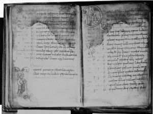 British Library - Cotton MS Galba A XVIII, fol. 11v-12r - 10th century (second quarter)