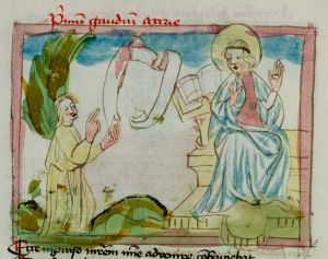 Konsistorialbibliothek (kept in the Stadtarchiv) - WD 107, fol. 96v - 15th century (middle)