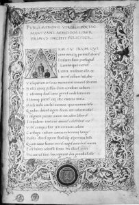 Vergil p.1r - 15th century