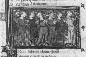 Guillaume de Lorris and Jean de Meun p.7r - 14th century (second quarter)