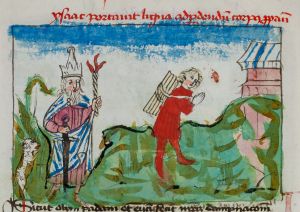 Konsistorialbibliothek (kept in the Stadtarchiv) - WD 107, fol. 47v - 15th century (middle)