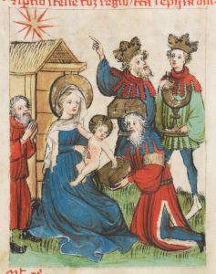 Benediktinerkollegium - Cod. membr. 8, fol. 11v - 1427