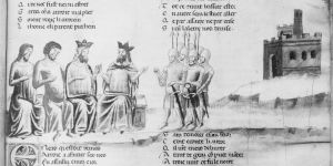 Benoît de Sainte-Maure p.218r - 14th century (second quarter)