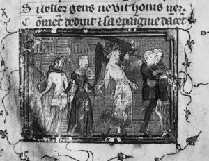 Guillaume de Lorris and Jean de Meun p.4v - 14th century