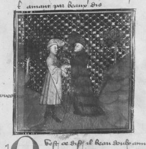 Guillaume de Lorris and Jean de Meun p.33v - 14th century (late)