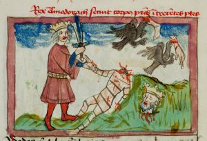 Konsistorialbibliothek (kept in the Stadtarchiv) - WD 107, fol. 54v - 15th century (middle)