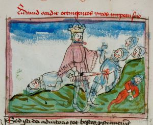 Konsistorialbibliothek (kept in the Stadtarchiv) - WD 107, fol. 38v - 15th century (middle)