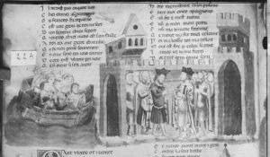 Benoît de Sainte-Maure p.223r a - 14th century (second quarter)