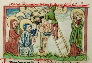 Konsistorialbibliothek (kept in the Stadtarchiv) - WD 107, fol. 55r - 15th century (middle)