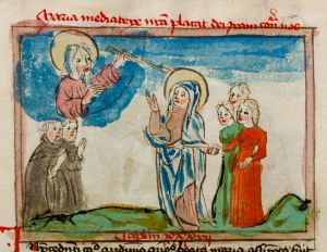 Konsistorialbibliothek (kept in the Stadtarchiv) - WD 107, fol. 77r - 15th century (middle)