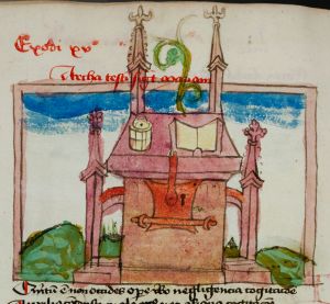 Konsistorialbibliothek (kept in the Stadtarchiv) - WD 107, fol. 23v - 15th century (middle)