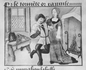 Guillaume de Lorris and Jean de Meun p.150r - 1470 (circa)